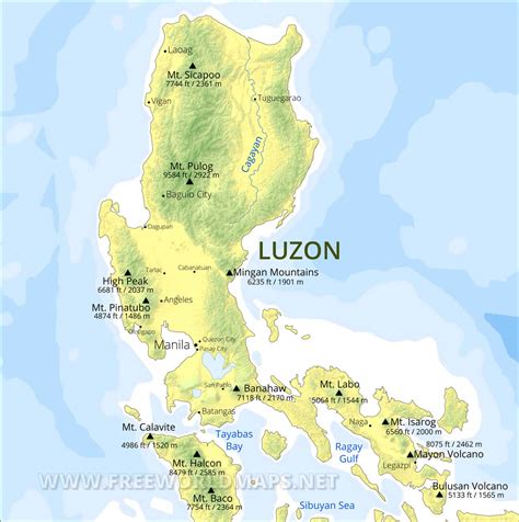 Map Of Luzon Philippine Islands Full Color Lithography X | The Best ...