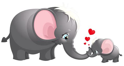 Clipart mom baby elephant, Clipart mom baby elephant Transparent FREE ...