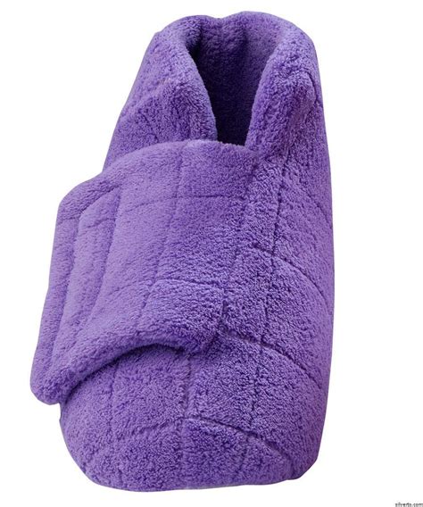 Womens Extra Wide Swollen Feet Slippers - Soft Cozy Comfortable - Mauve ...