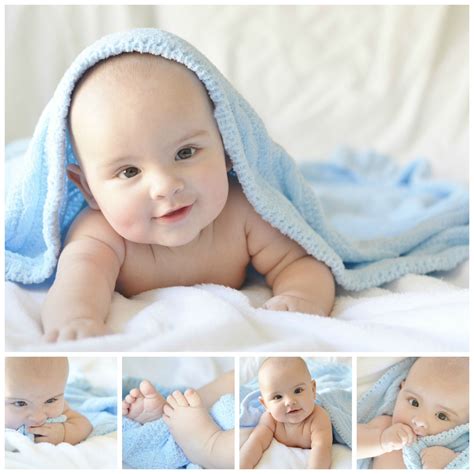 4 months baby DIY photoshoot. All you need is a white sheet and ...