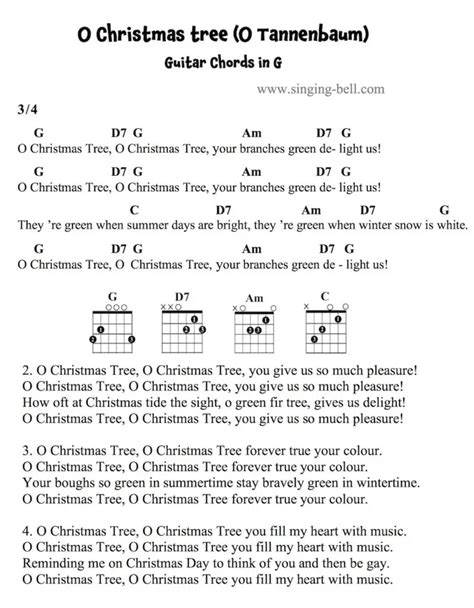 18 Easy Christmas Songs on the Guitar with Chords and Tabs : Singing Bell