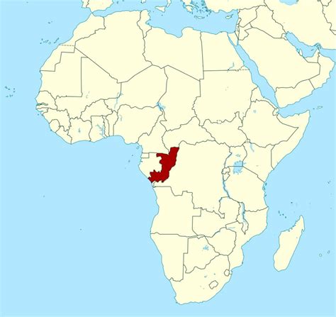 Detailed location map of Congo in Africa | Congo | Africa | Mapsland ...