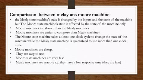 Applications of Mealy & Moore Machine | PPT