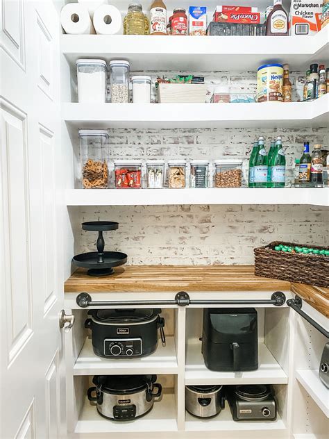 Pantry With Appliance Storage and Counter | Pantry renovation, Diy ...