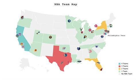 Where are NBA teams located in each state? — Tica's Portfolio