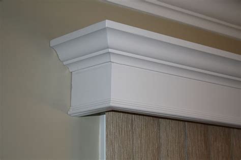 dining room cornice | Wooden valance, Blinds design, Wood cornice