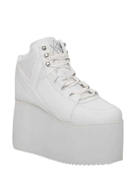 YRU Qozmo Hi-White Platform Sneakers | Hot Topic | Platform sneakers ...