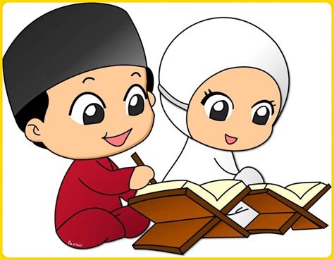 Gambar Kartun Muslimah Sedang Membaca Buku - Premium Vector Muslim ...