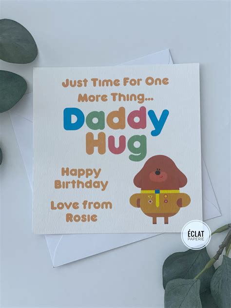 Personalised Hey Duggee Birthday Card Daddy Dad Grandad - Etsy