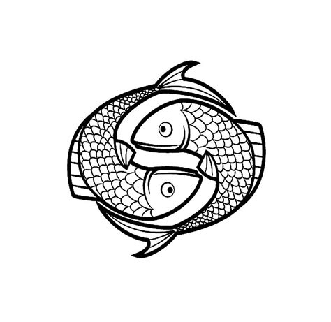 PISCES, Circular Fish Symbol. Digital Art by Tom Hill - Pixels