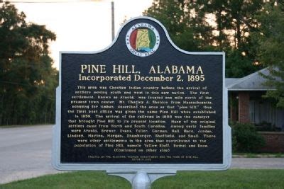 Pine Hill, Alabama Historical Marker