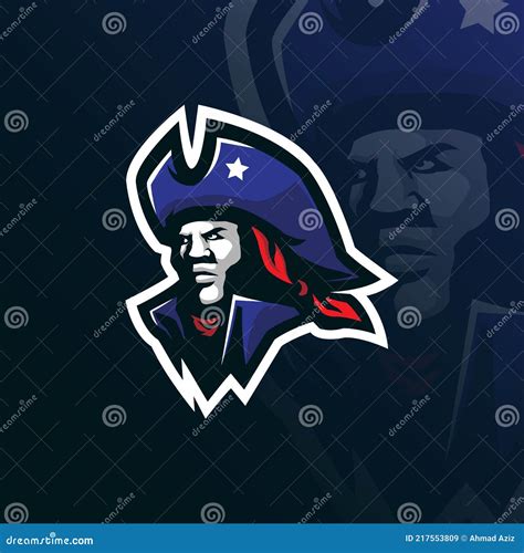 Patriot Mascot Logo Design Vector With Modern Illustration Concept ...