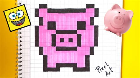 Pixel Art Hecho a mano - Cómo dibujar un cerdo paso a paso en pixel art ...