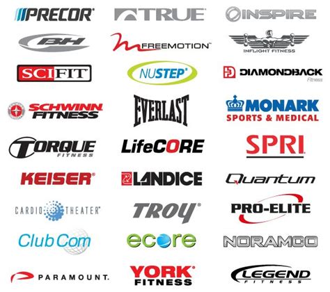 Workout Equipment Brand Names