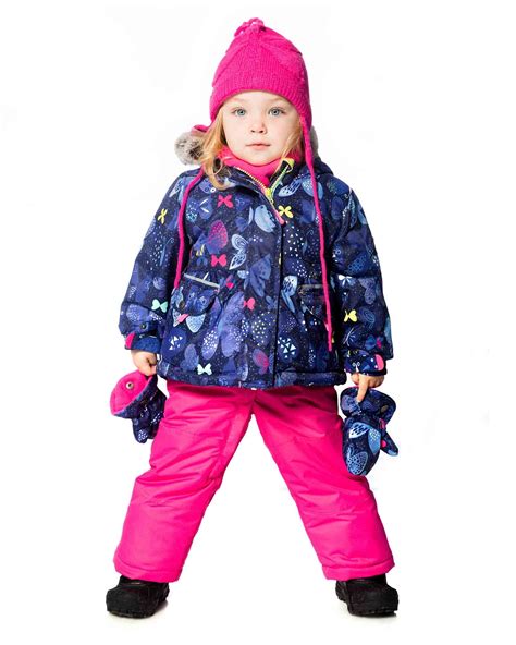 Deux par Deux Little Girls' 2-Piece Snowsuit Frosted Butterfly - Deux ...