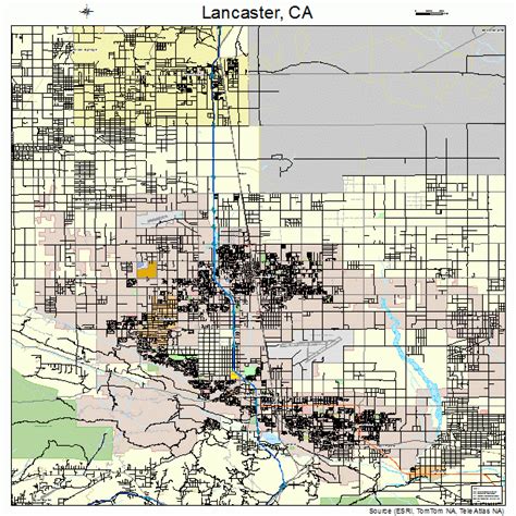 Lancaster California Street Map 0640130