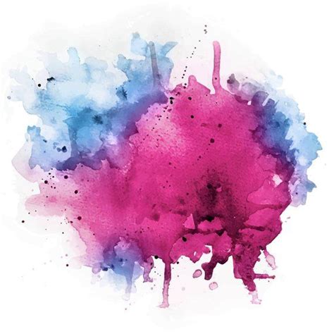 Watercolor Splash Vector - PSD file - pink magenta blue periwinkle ...