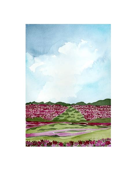 Lavender Field Painting, Lavender Field Art Print, Lavender Wildflower ...