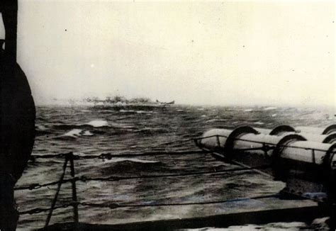 The sinking of the German Battleship Bismarck as seen from HMS ...