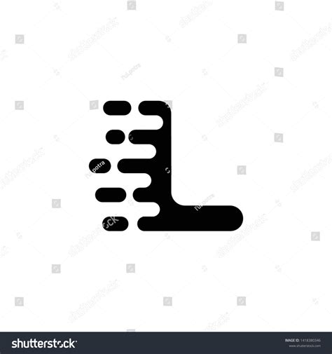 Logo Letter Lblack White Stock Vector (Royalty Free) 1418380346 ...