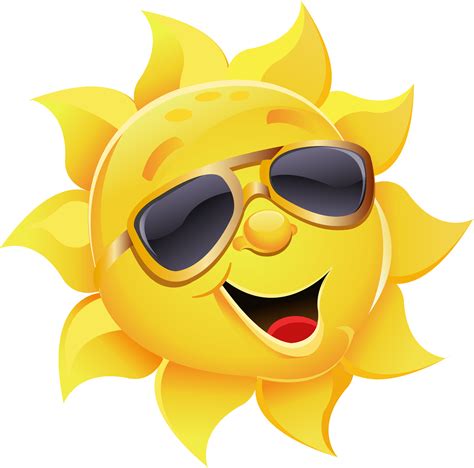 Sun Emoji Sun With Sunglasses Clip On Sunglasses - Clip Art Library