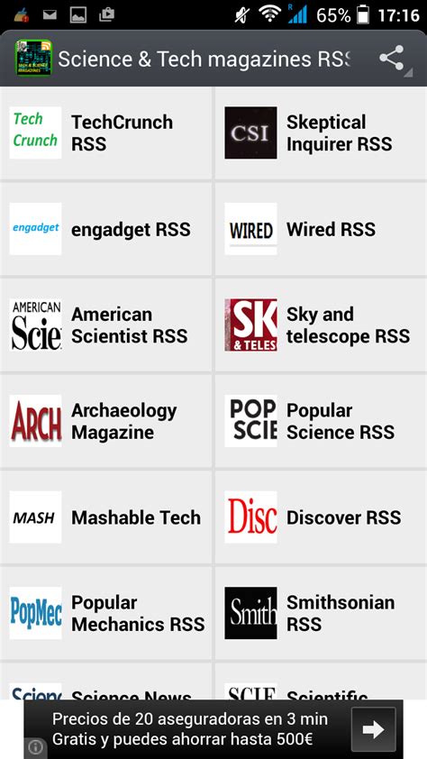 Science & Tech magazines RSS - App on Amazon Appstore