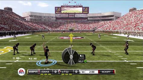 NCAA Football 12 Gameplay Alabama at Florida State Full Game Heisman ...