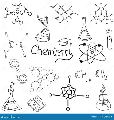 Chemistry Symbols On White. Vector Illustration | CartoonDealer.com ...