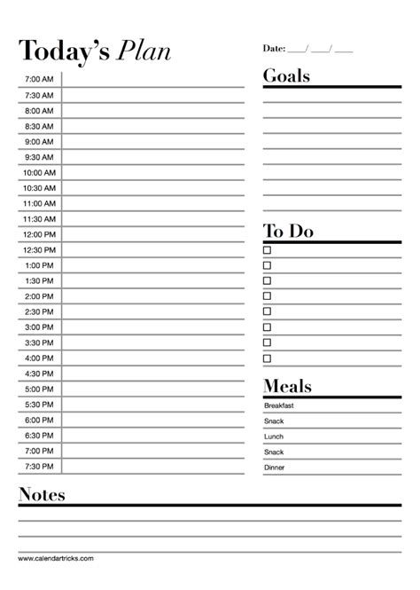 Daily Calendar Planner Printable - 2024 CALENDAR PRINTABLE