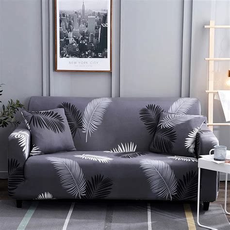 1pc Leaf /Flower Sofa Cover Cotton Elastic Sofa Slipcovers Corner Sofa ...