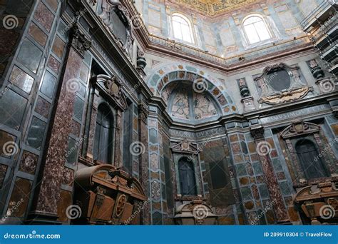 Panoramic View of Interior of the Medici Chapels (Cappelle Medicee ...