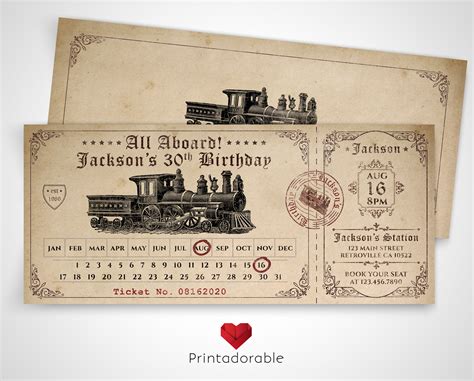 Vintage Train Ticket