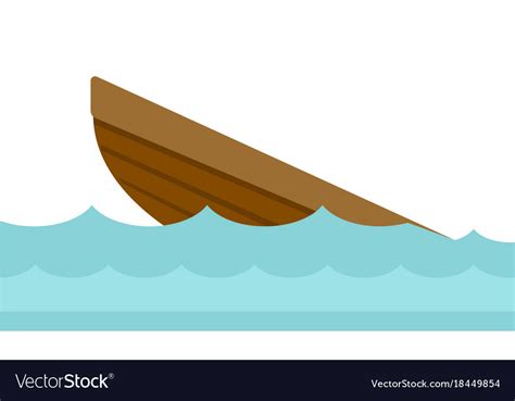 Wreck of a boat cartoon Royalty Free Vector Image