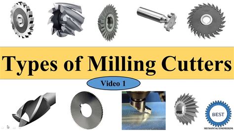 Types of Milling Cutters Plain Side End Slitting T slot Woodruff key ...