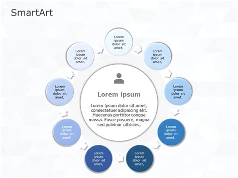 SmartArt Cycle Basic Cycle 9 Steps