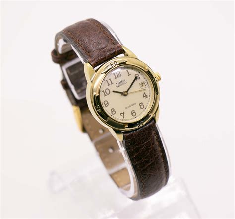 Gold Timex Indiglo Date Watch WR 30 Meters | Vintage Timex Collection ...