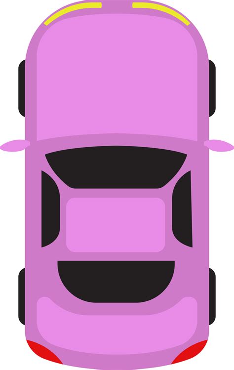 Car top view clipart design illustration 9342540 PNG