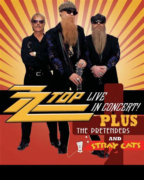 ZZ Top, Pretenders, Stray Cats | Concert posters, Music poster, Band ...