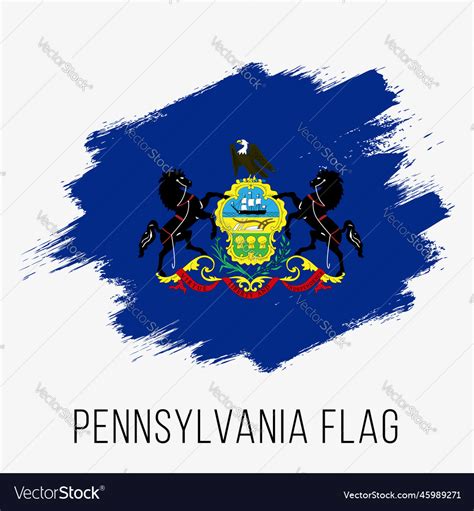 Usa state pennsylvania flag design template Vector Image