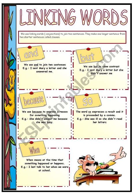 Linking words worksheet | Linking words, Words, Grammar worksheets