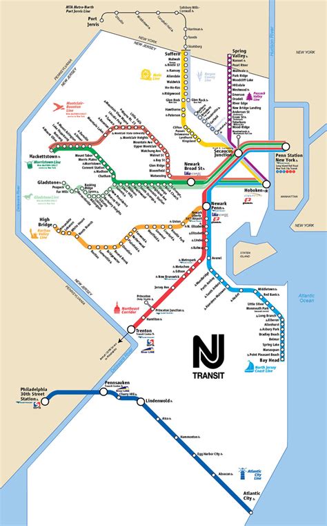 New Jersey Transit rail operations. The only... - Maps on the Web