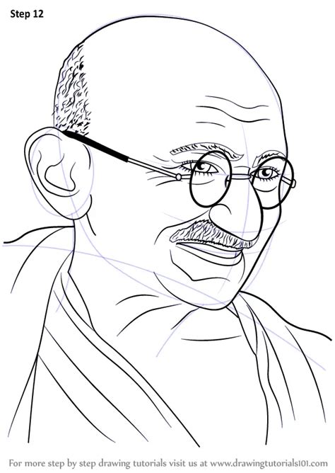 How to Draw Mahatma Gandhi (Politicians) Step by Step ...