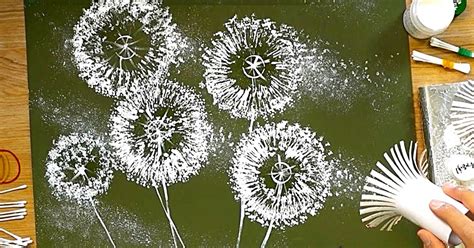 How To Paint Dandelions With Empty Toilet Paper Rolls