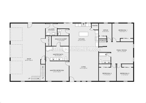 Barn House Plans 40x60 Barndominium Floor Plans With Shop - Home Design ...