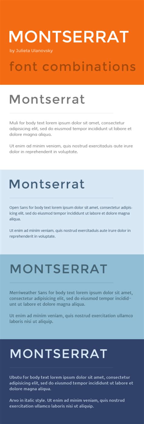 Best Montserrat Font Combination | Font combinations, Montserrat font ...