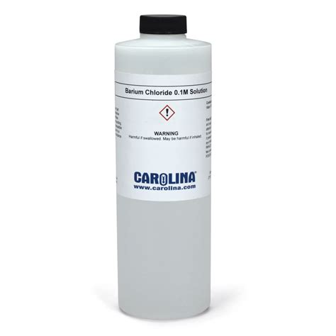 Barium Chloride Solution, 0.1 M Aqueous, Laboratory Grade, 500 mL ...