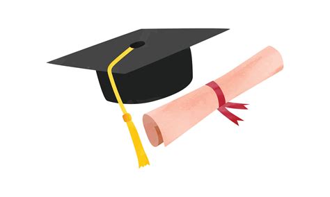 Simple black graduation cap with degree clipart. Graduation cap and ...