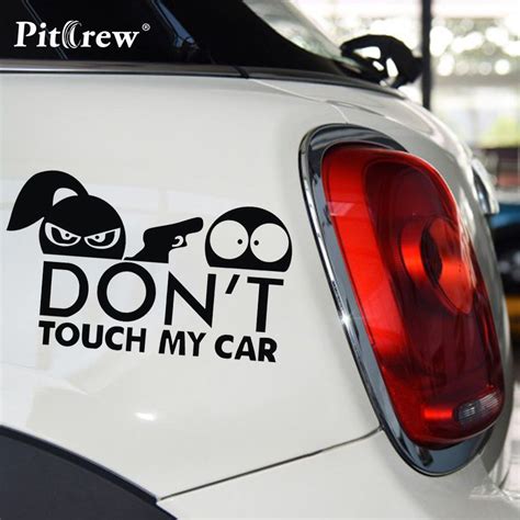 1PC 15*7cm Don't Touch My Car Funny Car Stickers Reflective Vinyl Car ...