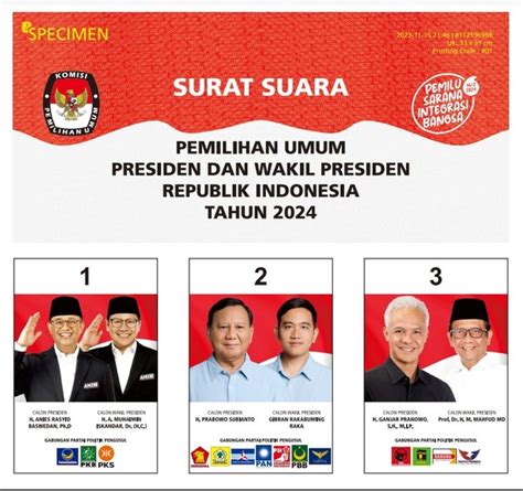 Desain Surat Suara Pada Pilpres 2024 Ada Yang Berbeda, Di Pasangan ...