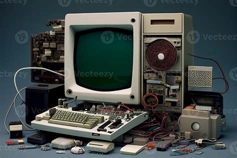 Old broken computer. . 22719962 Stock Photo at Vecteezy